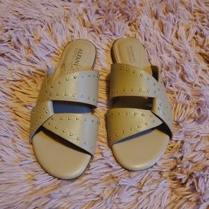 Alfani Nude Studded Slide Sandals 6